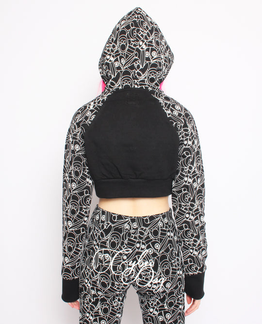 CROP HOODIE BUNNY BUSINESS