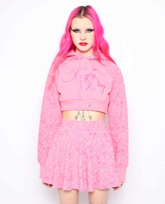 CROP HOODIE BUNNY BUSINESS