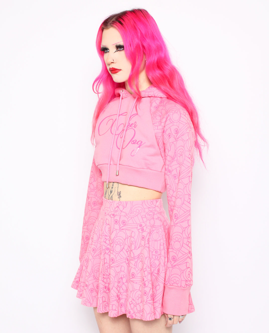 CROP HOODIE BUNNY BUSINESS