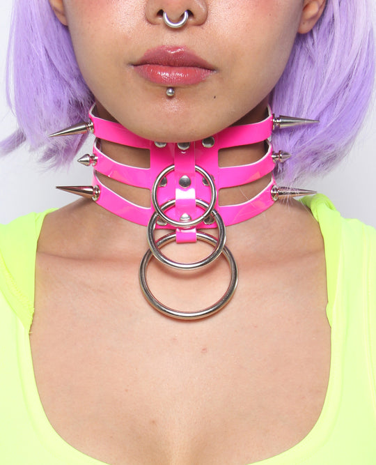 CAGE SPIKED COLLAR