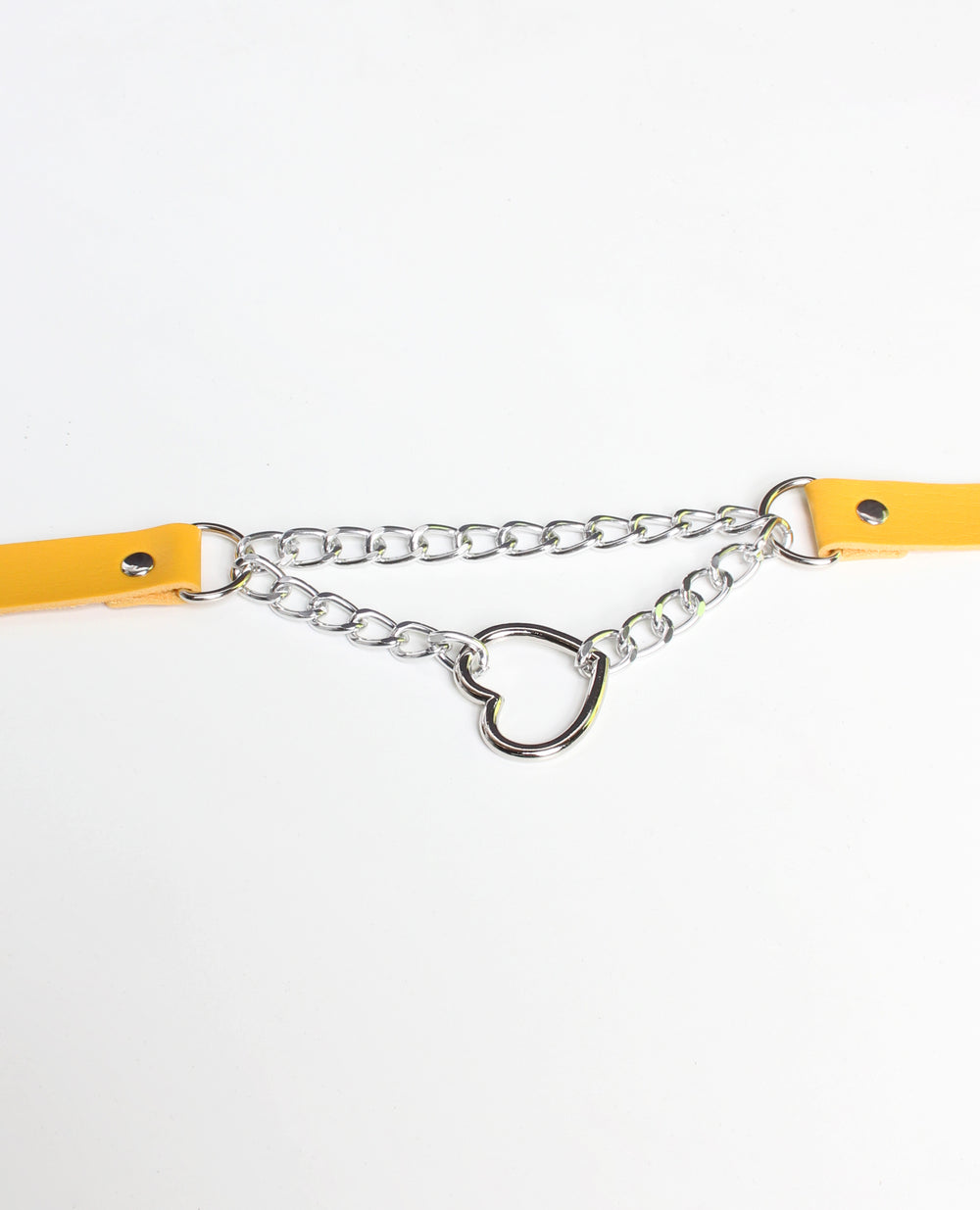CHAIN HEART COLLAR ELECTRIC BANANA YELLOW