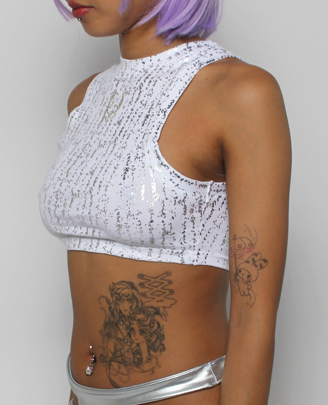 SUPER CROP VEST FOILED