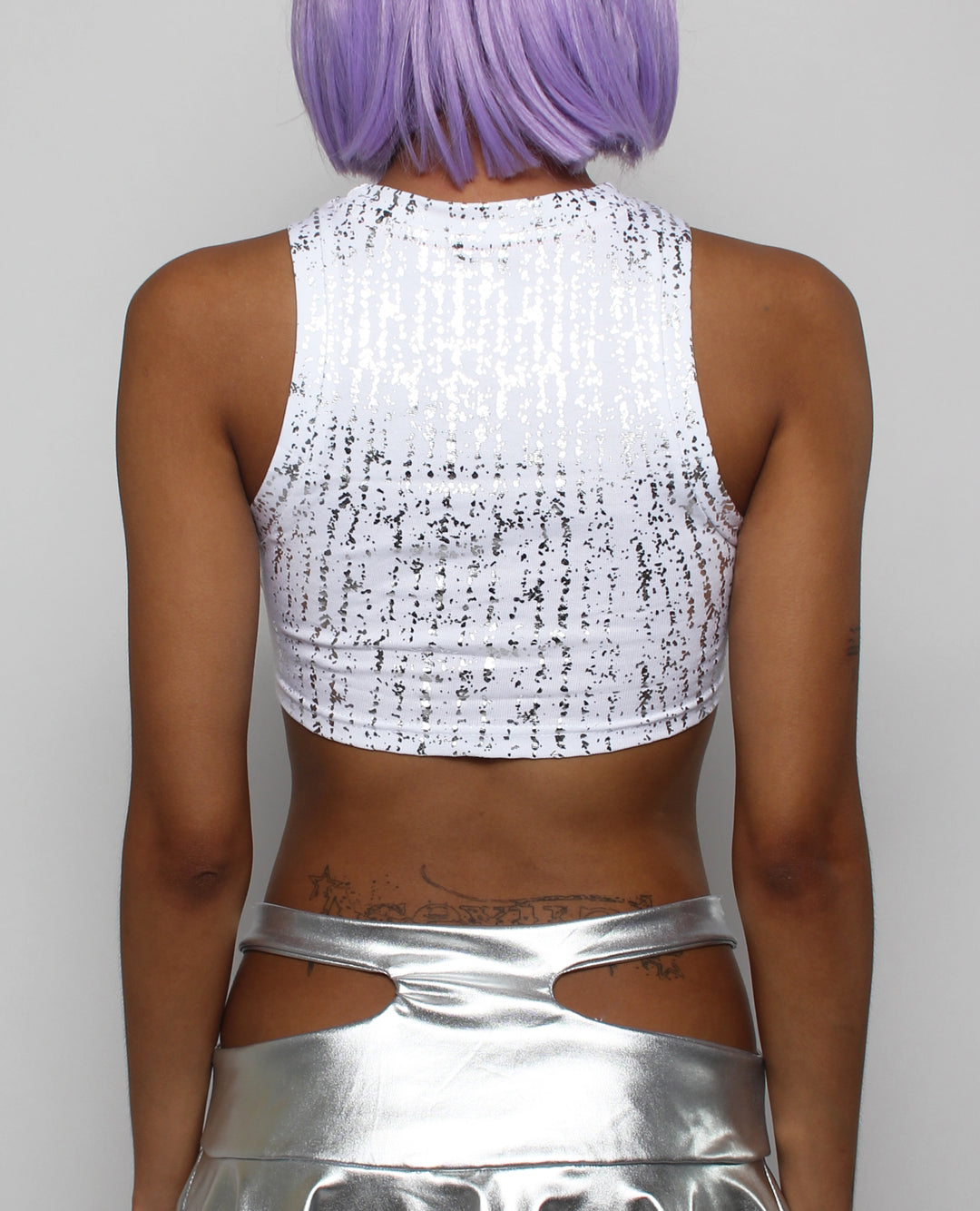SUPER CROP VEST FOILED