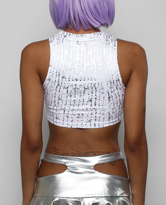 SUPER CROP VEST FOILED