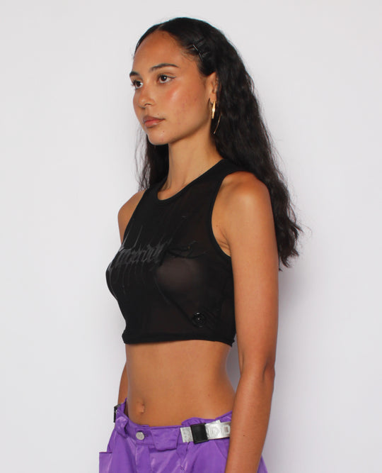 CROP MESH VEST CYBERLUX