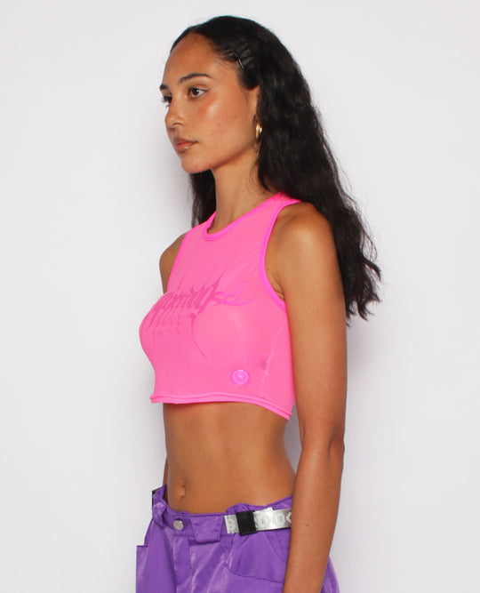 CROP MESH VEST CYBERLUX