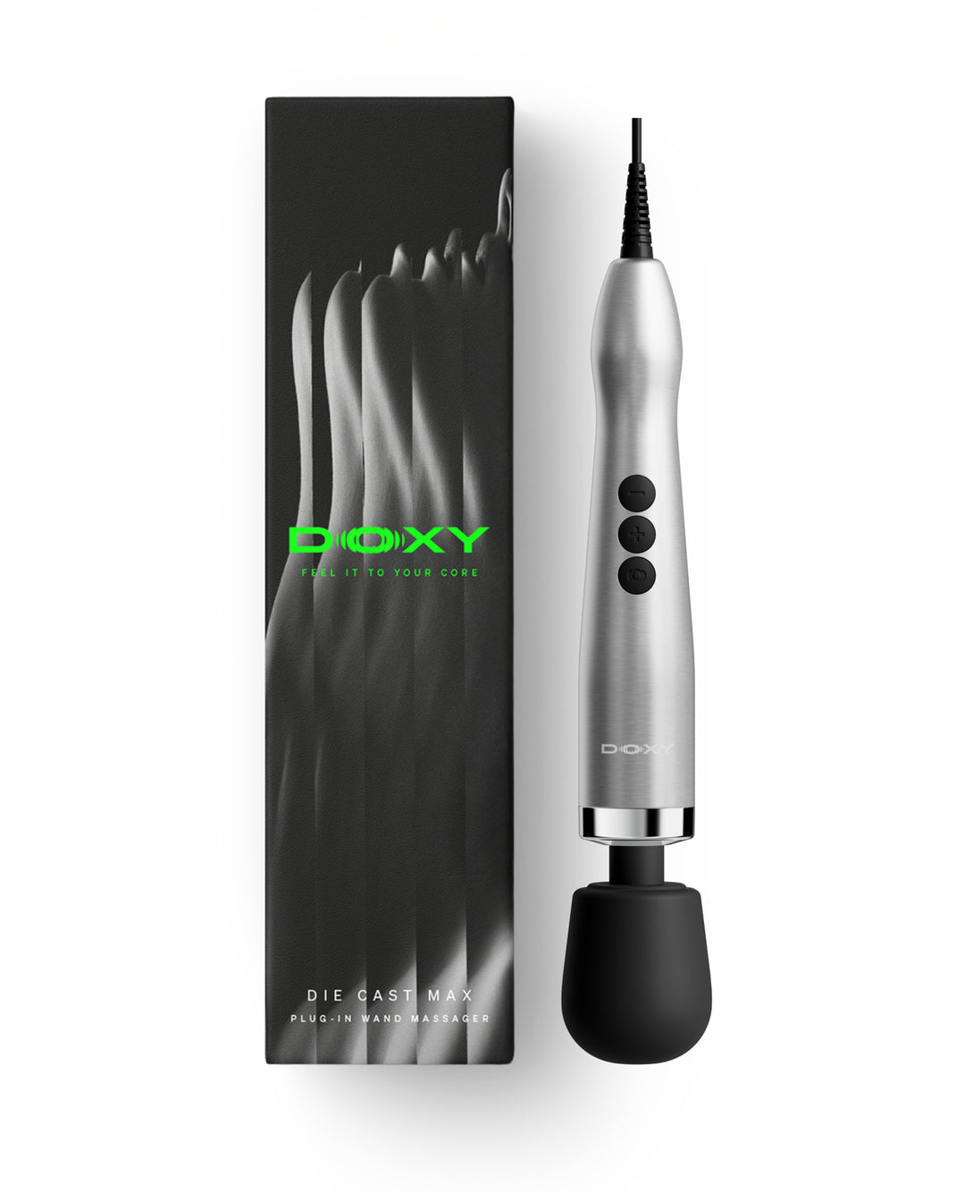 DOXY 2.0 DIE CAST MAX - SILVER - PLUG-IN WAND MASSAGER