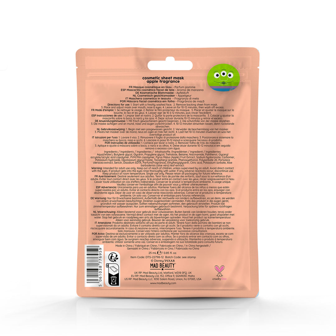 TOY STORY COSMETIC SHEET MASK ALIEN