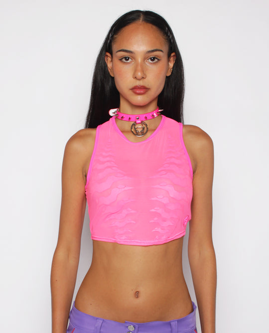 CROP MESH VEST EXO