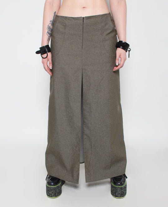 EXPOSER SKIRT KHAKI DENIM