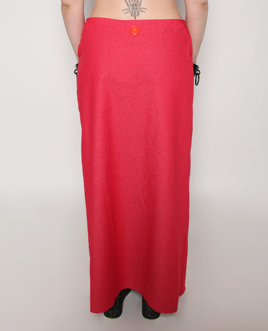EXPOSER SKIRT RED DENIM