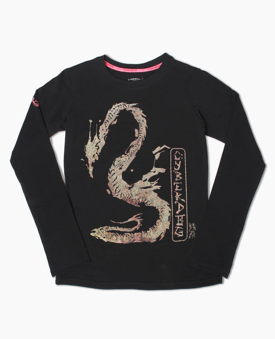 GIRLS L/S GLAM DRAGON