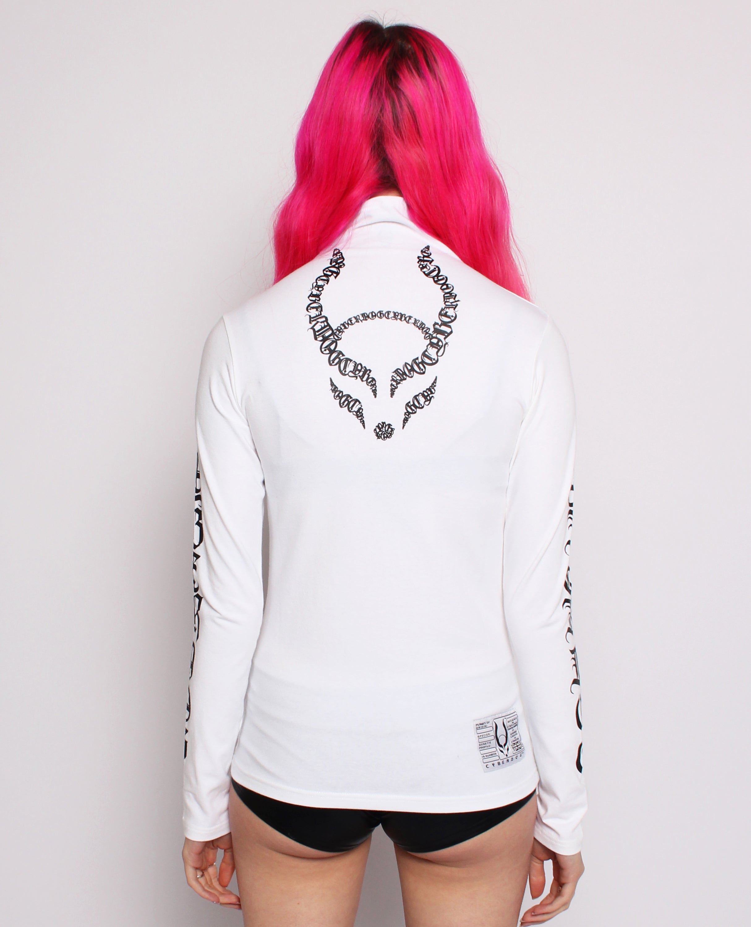 cyber dogサイバードッグ　ホワイト メッシュ 長袖トップス　y2k Women's Long Sleeve Tops | CYBERDOG – Cyberdog