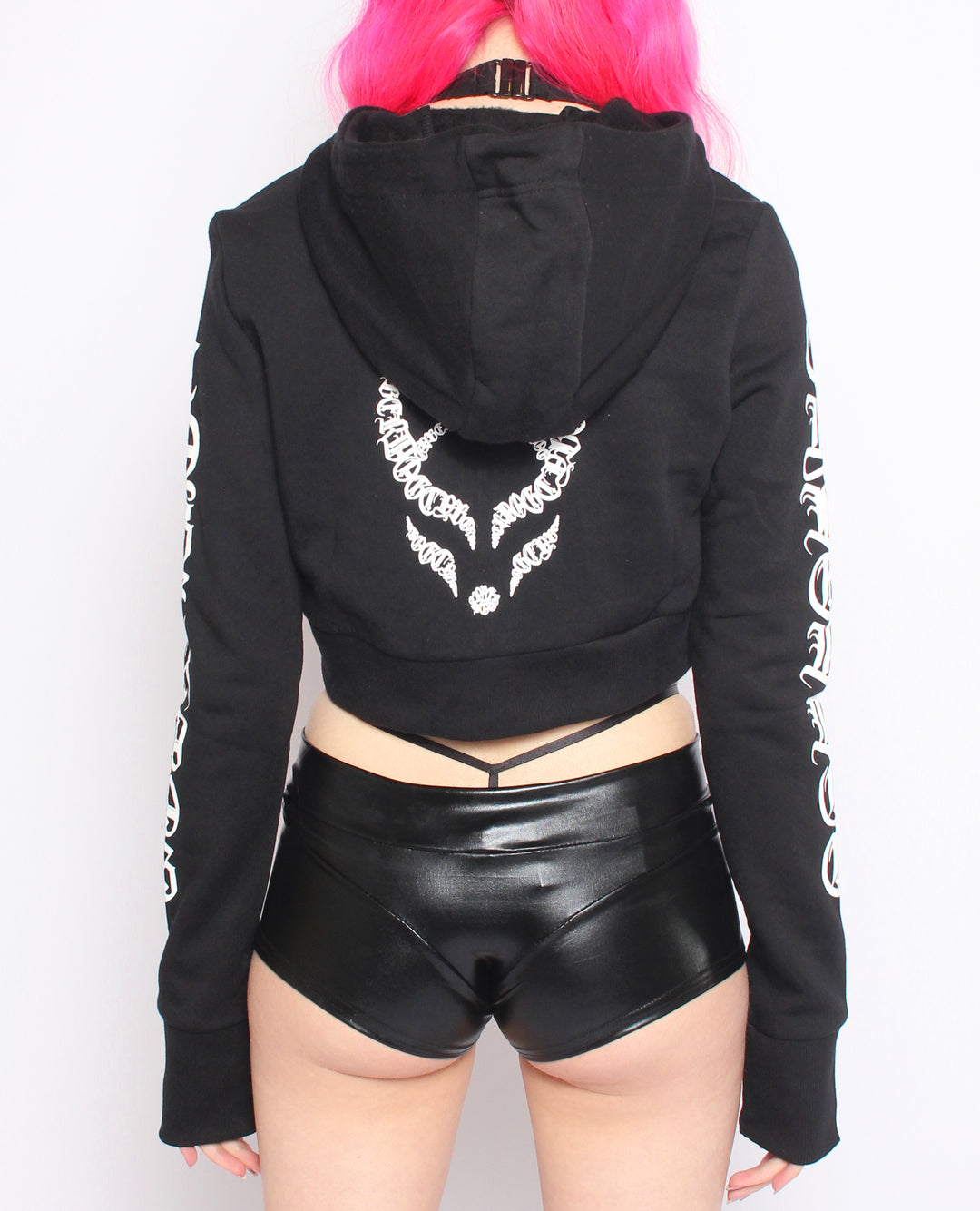 CROP ZIP HOODIE CYBER GOTHICA