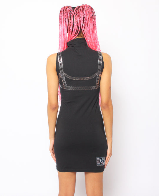 HIGH NECK DRESS PUNKTURE