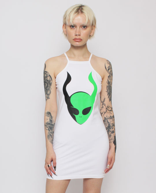INVASION TANK DRESS WHITE