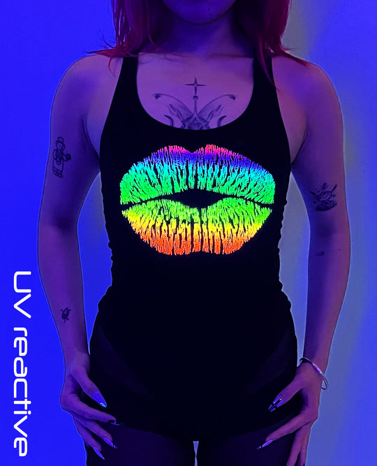 GIRLS VEST RAINBOW LIPS