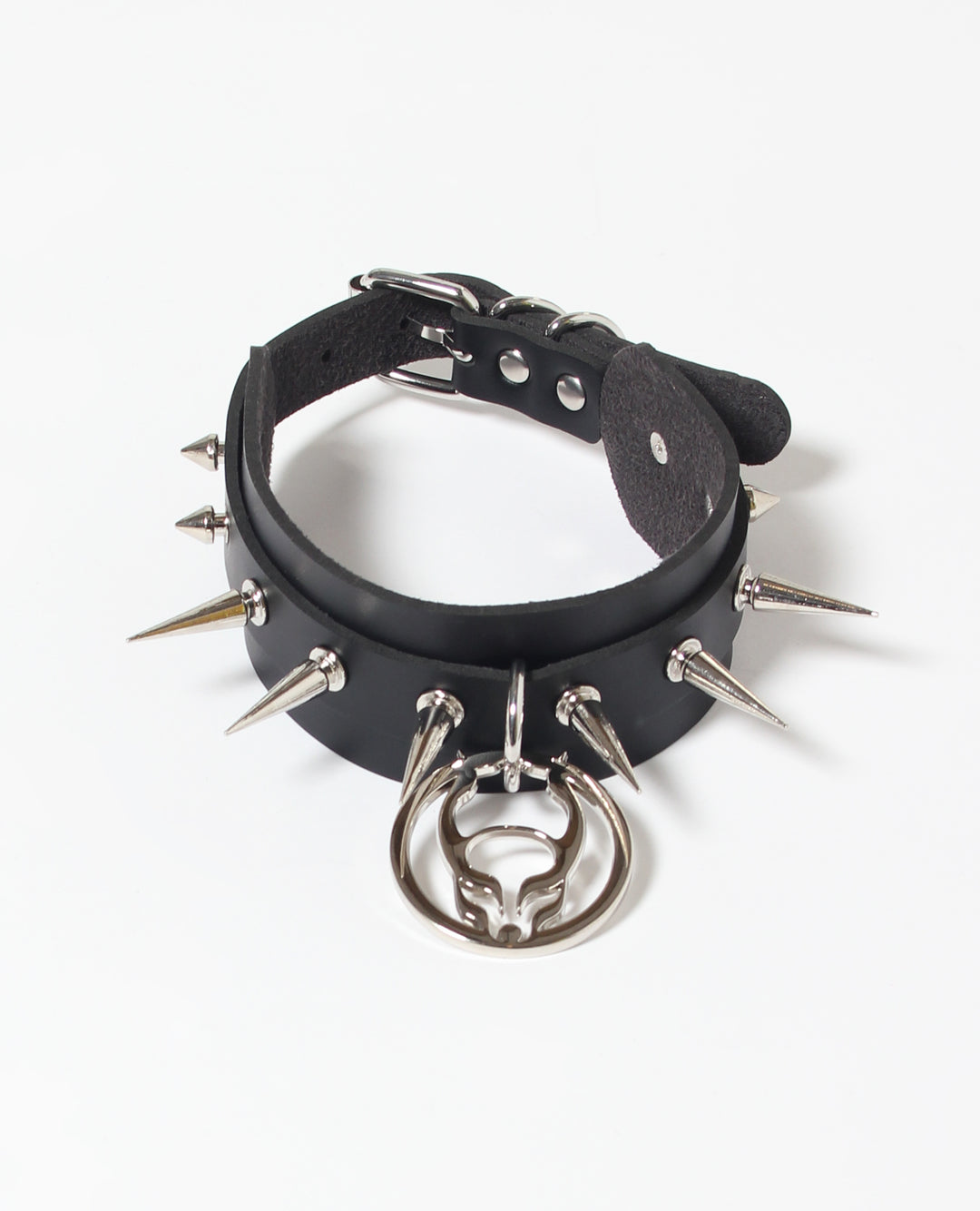 SPIKED LOGO COLLAR