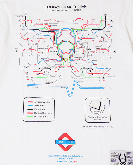 PARTY MAP T-SHIRT MENS WHITE