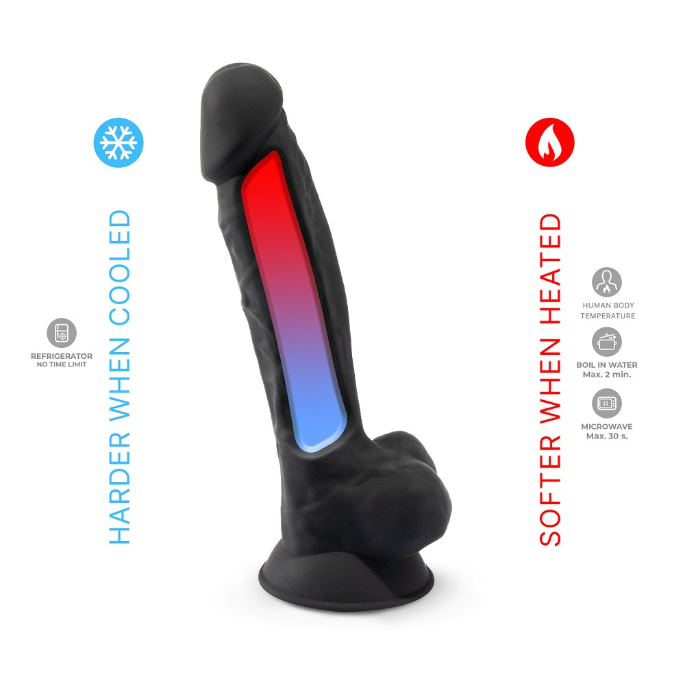 7 INCH REALISTIC SILICONE DUAL DENSITY DILDO WITH BALLS