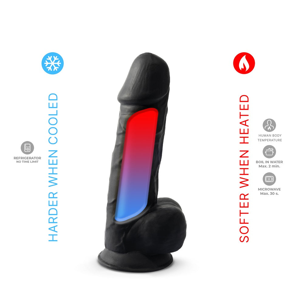8.5 INCH REALISTIC SILICONE DUAL DENSITY DILDO WITH BALLS