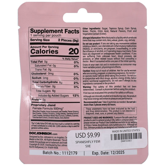 SPANISH FLY FEMALE SEX GUMMIES