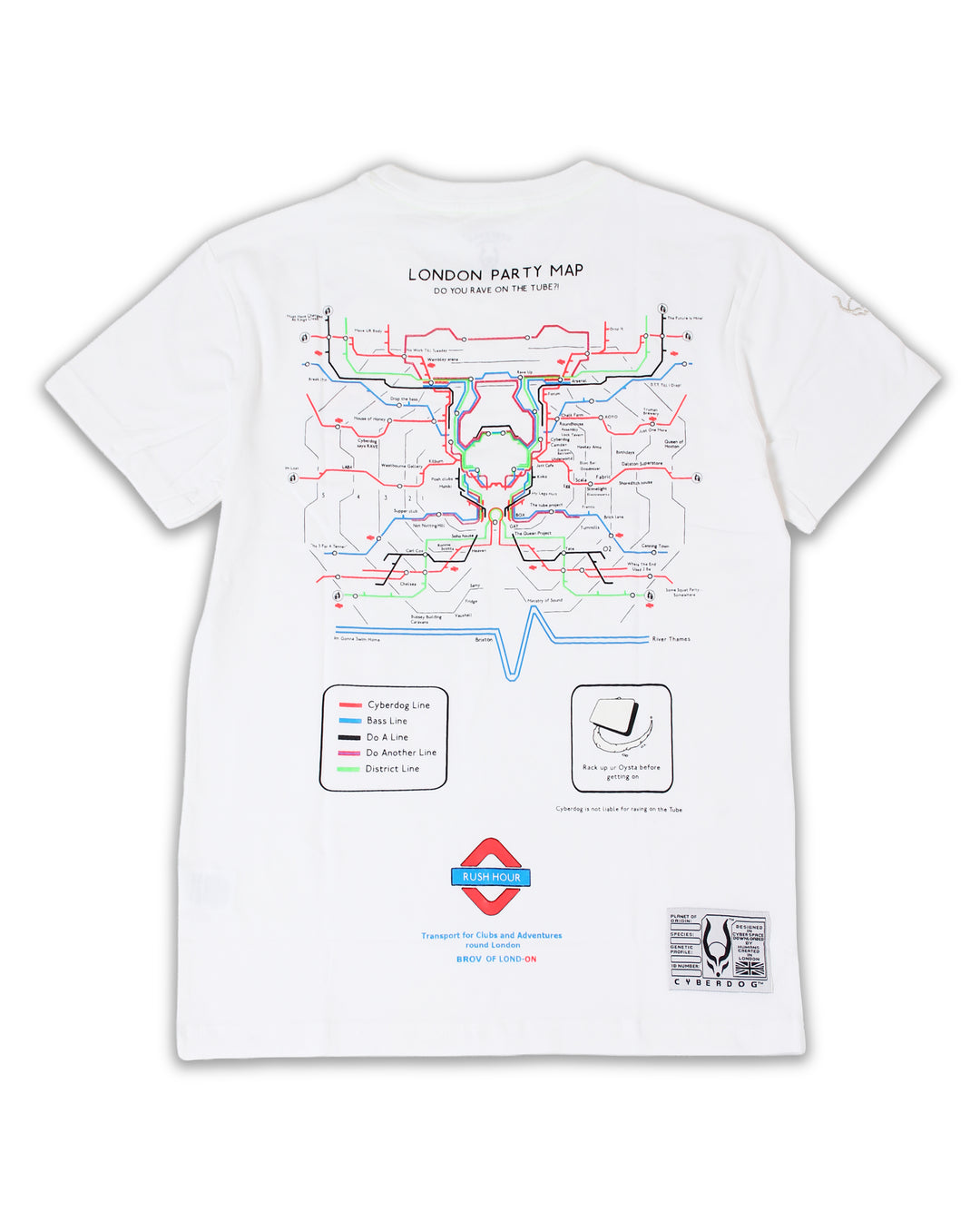 PARTY MAP T-SHIRT MENS WHITE