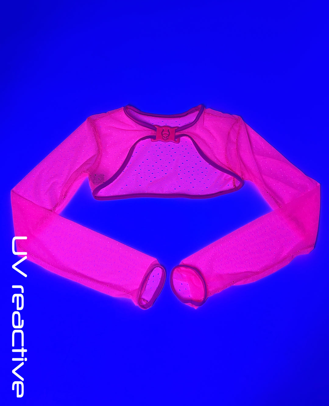 PERFORATED ROCKER MESH SHRUG