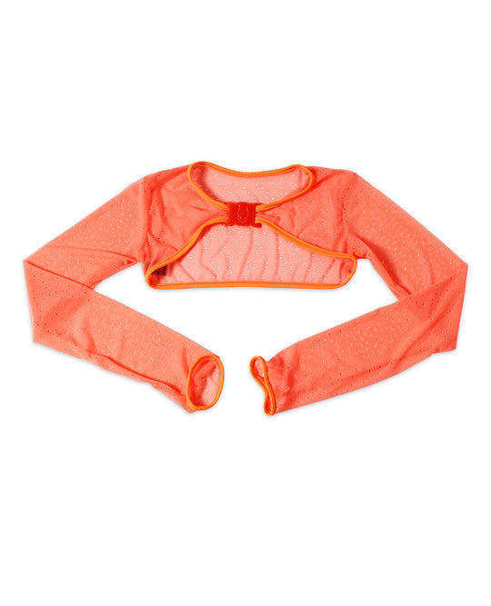 PERFORATED ROCKER MESH SHRUG
