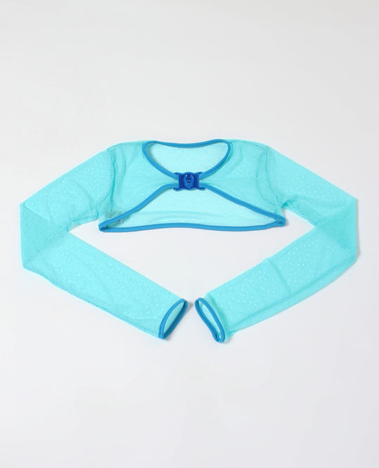 PERFORATED ROCKER MESH SHRUG