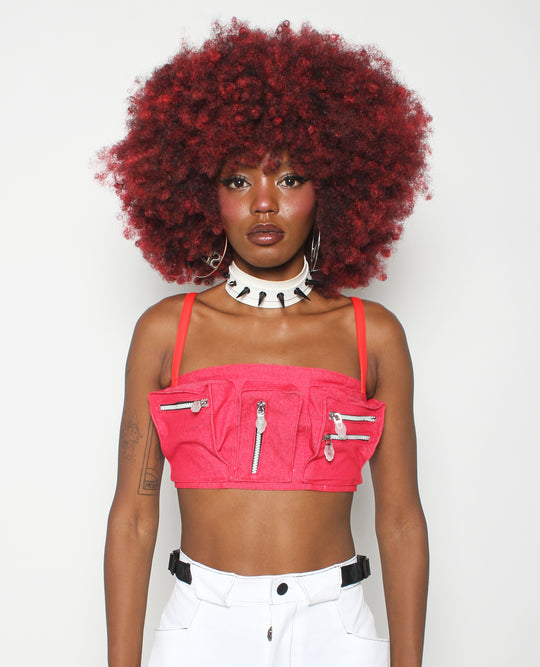 POCKET BRALET TOP RED