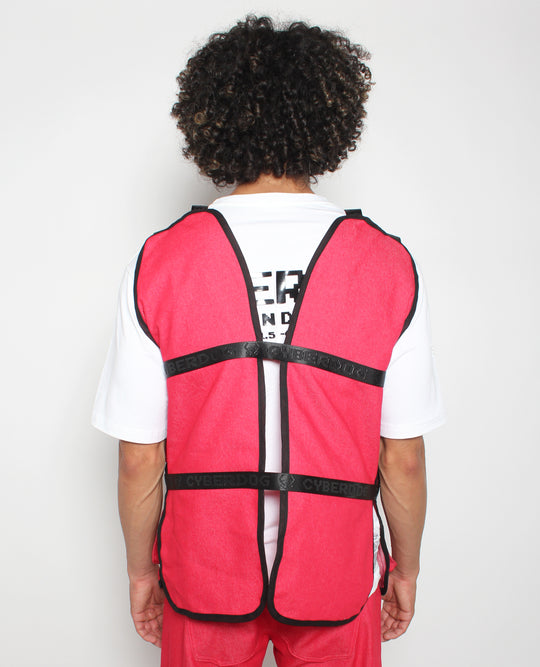 MULTI POCKET GILET / WAISTCOAT RED