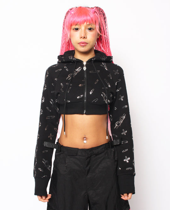 CROP ZIP HOODIE PUNKTURE