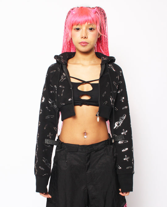 CROP ZIP HOODIE PUNKTURE