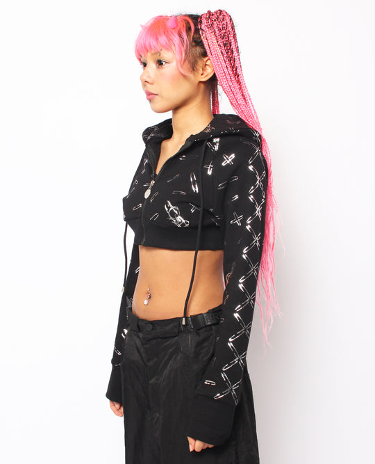 CROP ZIP HOODIE PUNKTURE