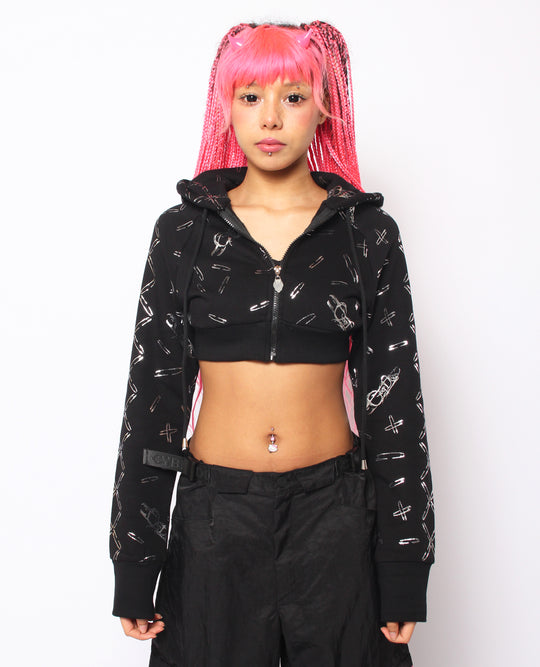 CROP ZIP HOODIE PUNKTURE