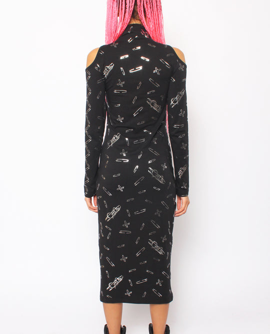 WOMENS L/S DRESS PUNKTURE