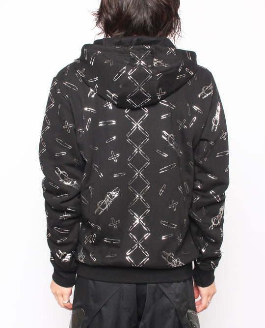 OVERSIZE PUNKTURE ZIP HOODIE