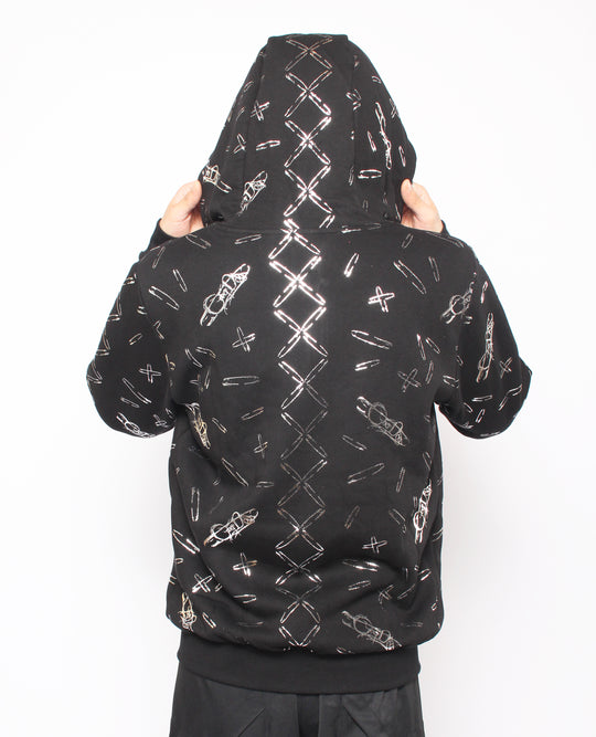 OVERSIZE PUNKTURE ZIP HOODIE