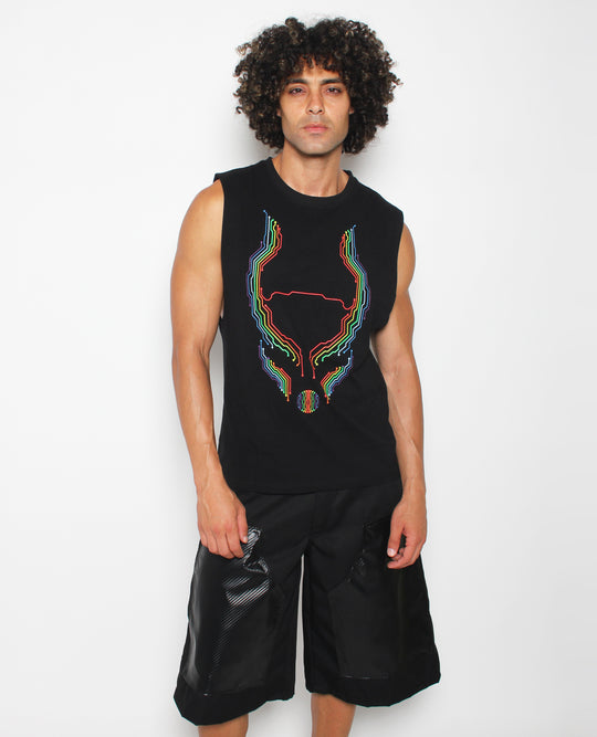 RAVE VEST RAINBOW MICROCHIP