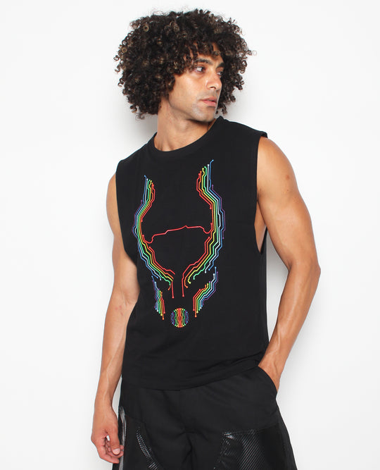 RAVE VEST RAINBOW MICROCHIP