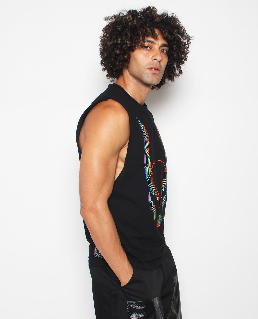 RAVE VEST RAINBOW MICROCHIP