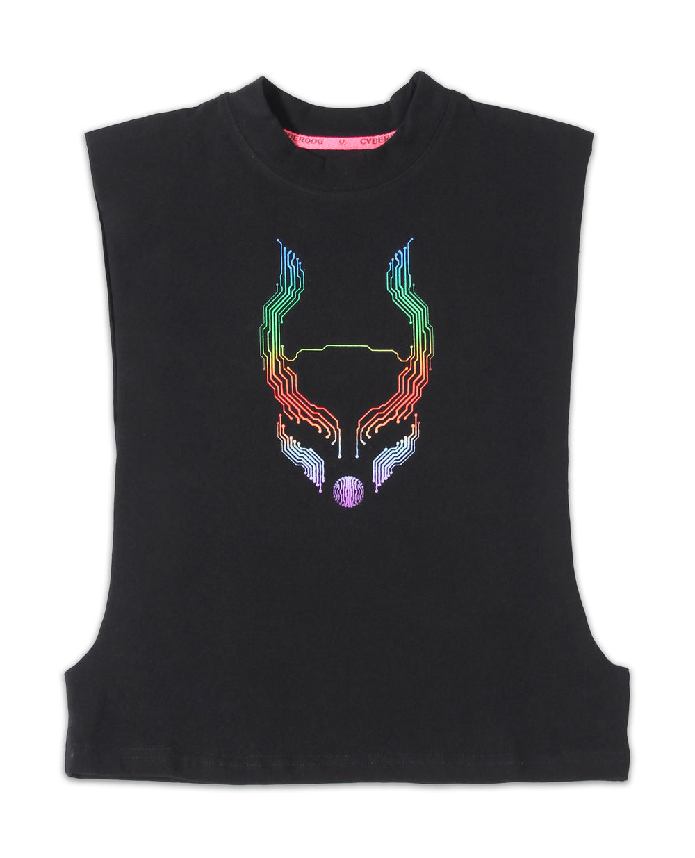 CUT OUT VEST RAINBOW MICROCHIP