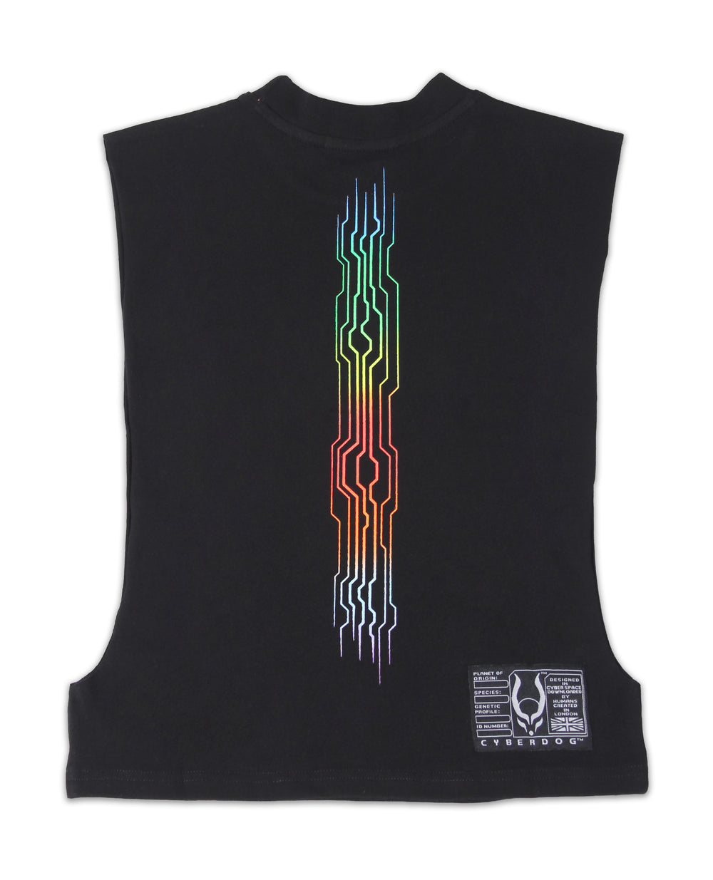 CUT OUT VEST RAINBOW MICROCHIP