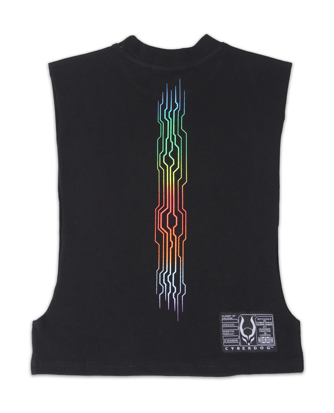 CUT OUT VEST RAINBOW MICROCHIP