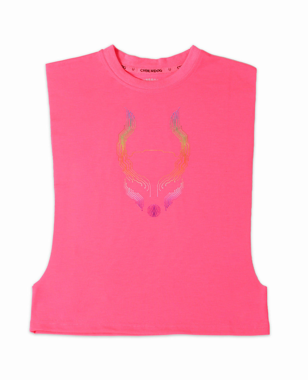 CUT OUT VEST RAINBOW MICROCHIP