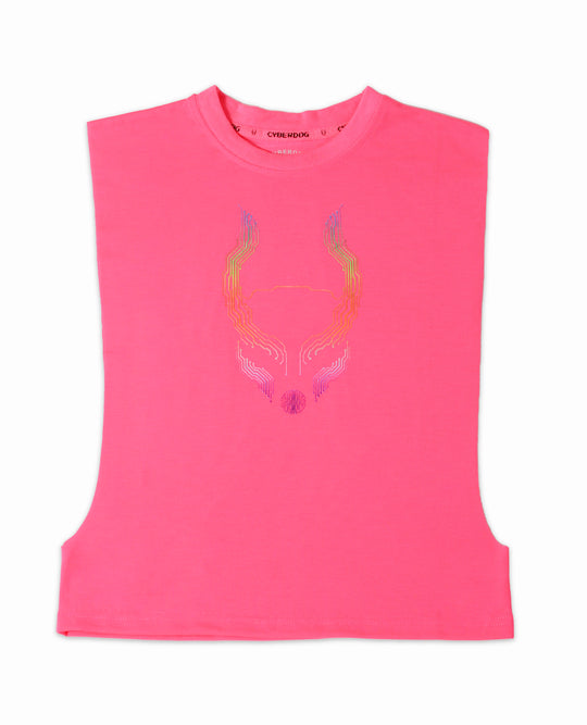 CUT OUT VEST RAINBOW MICROCHIP