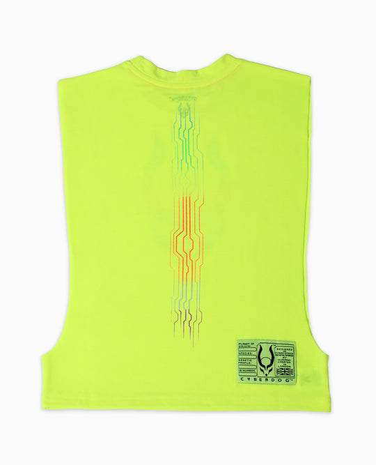 CUT OUT VEST RAINBOW MICROCHIP