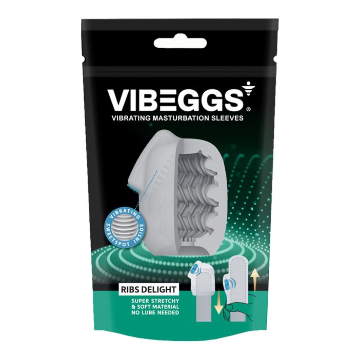 VIBEGGS RIBS DELIGHT VIBRATING MASTURBATION SLEEVE
