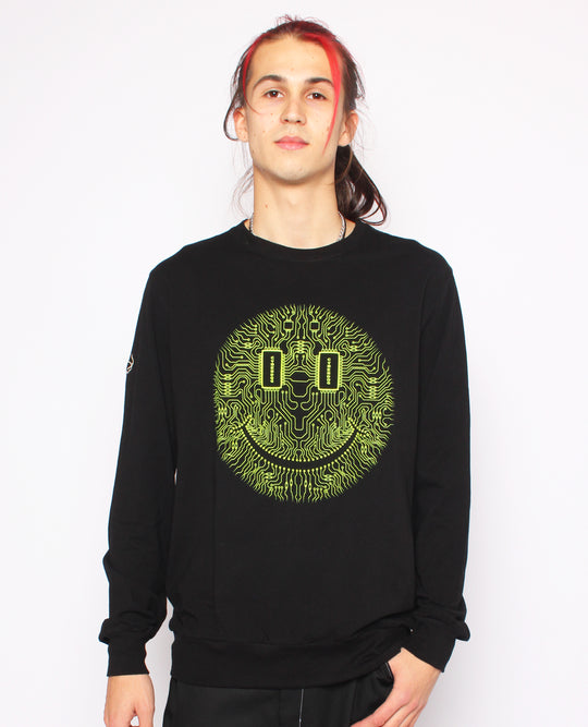 LOOSE FIT L/S MICROCHIP SMILEY